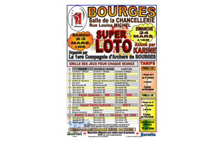 Loto de la 1ère compagnie d'Achers de Bourges