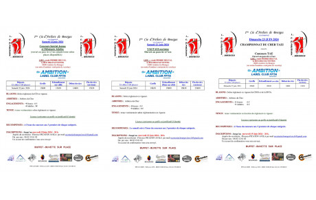 concours SJ&amp;AD, TAE nocturne, Championnat du Cher TAEI et concours TAE 